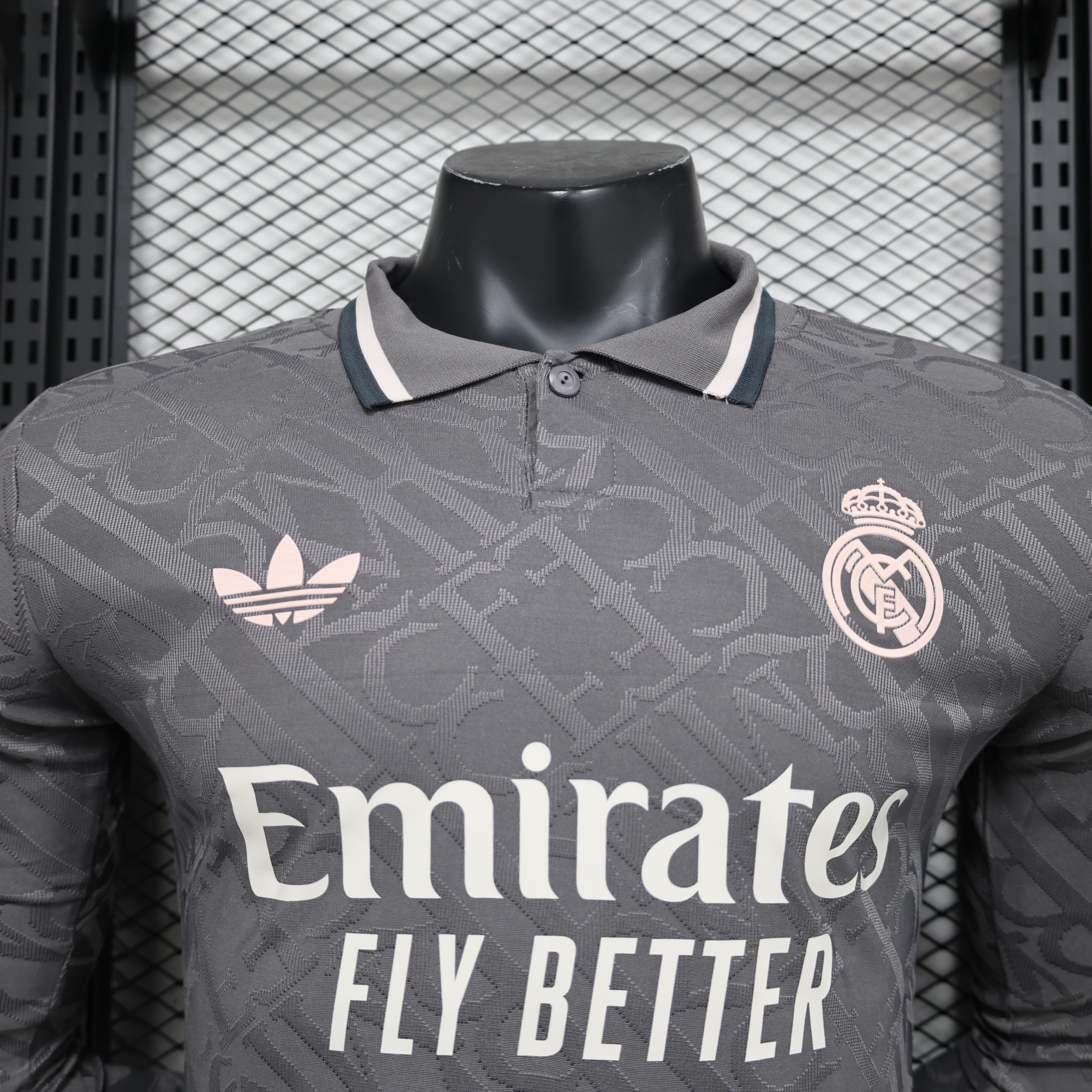 24-25 Real Madrid Third Player Long Sleeve Jersey/24-25皇马第二客场球员版长袖