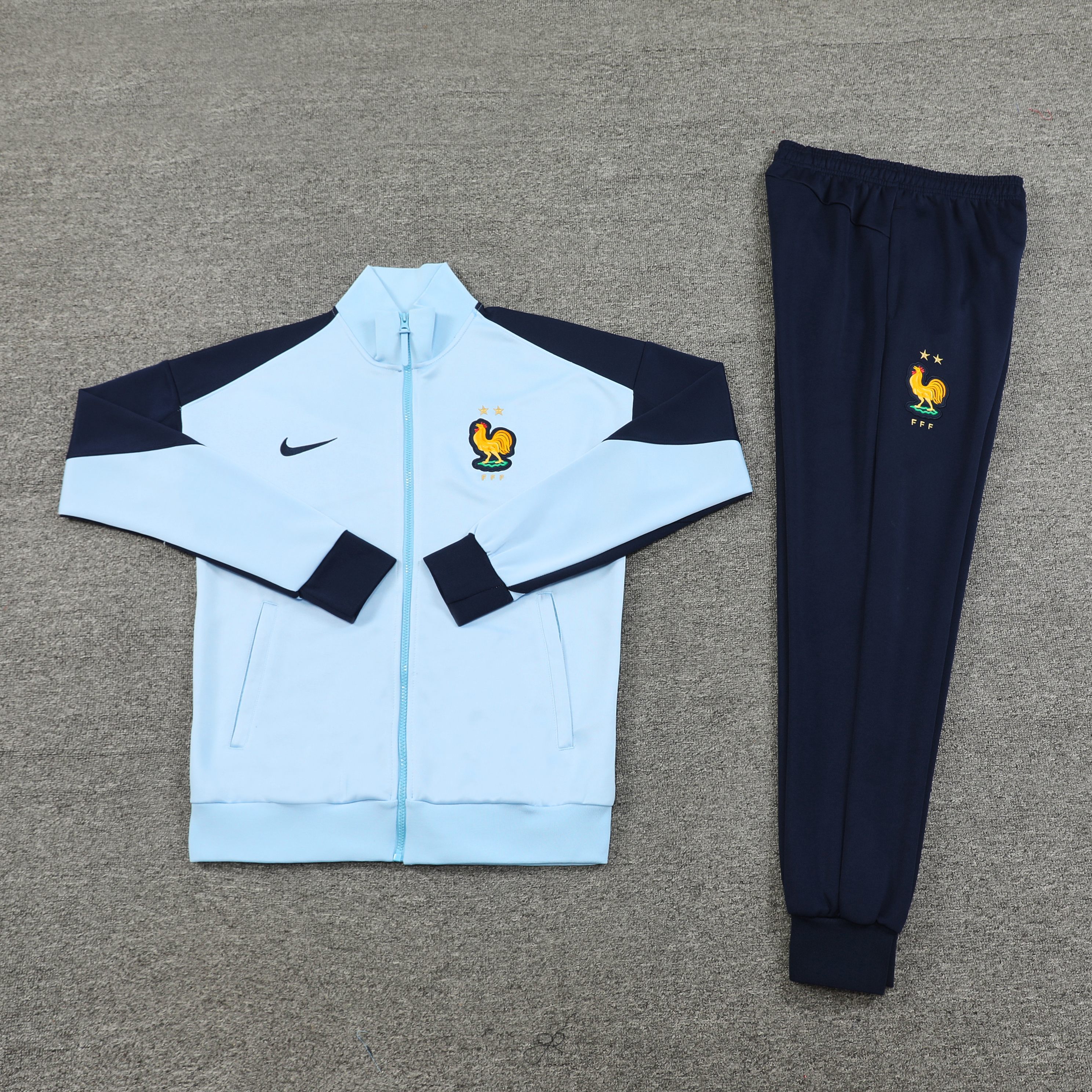 2024 France Blue Jacket Tracksuit/2024法国夹克训练服