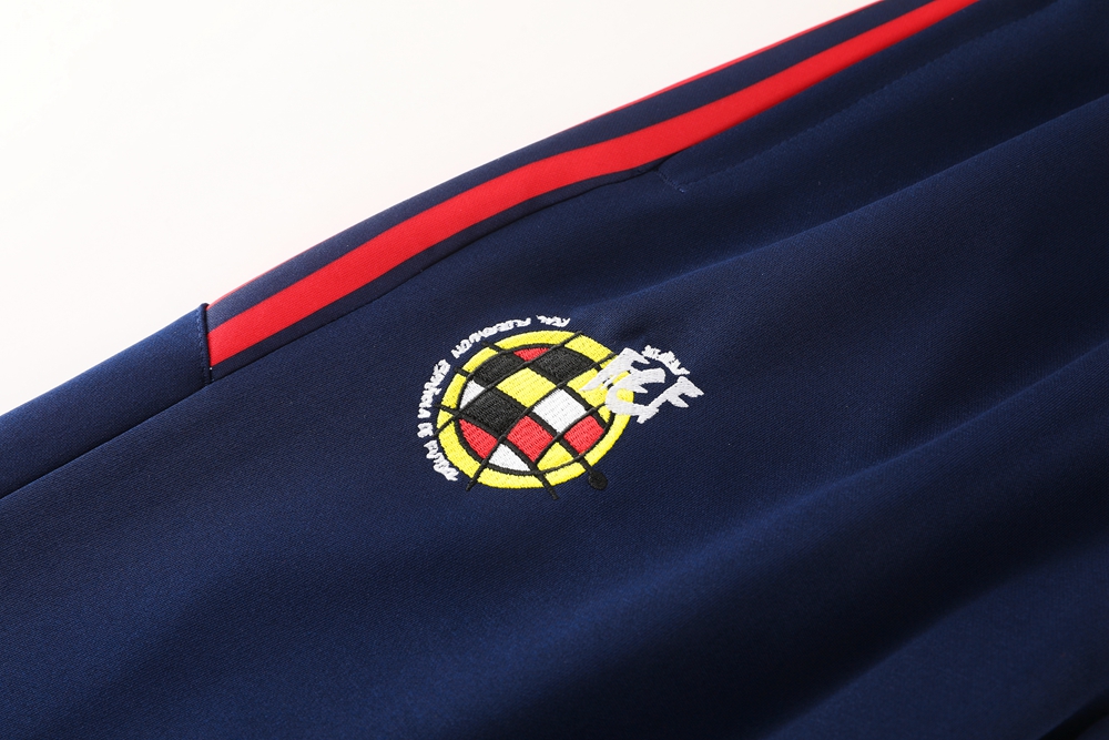 2024 Spain Dark Blue Jacket Tracksuit/ 24-25 西班牙蓝色夹克训练服