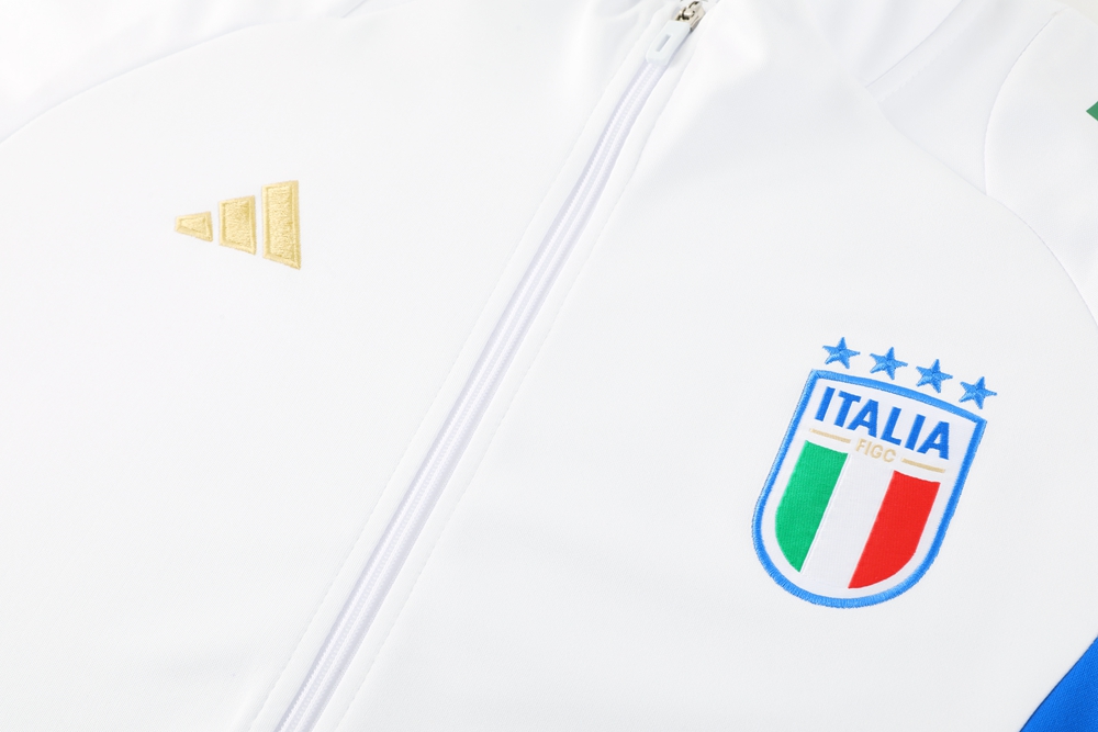 2024 Italy White Jacket Tracksuit/ 2024意大利白色夹克训练服