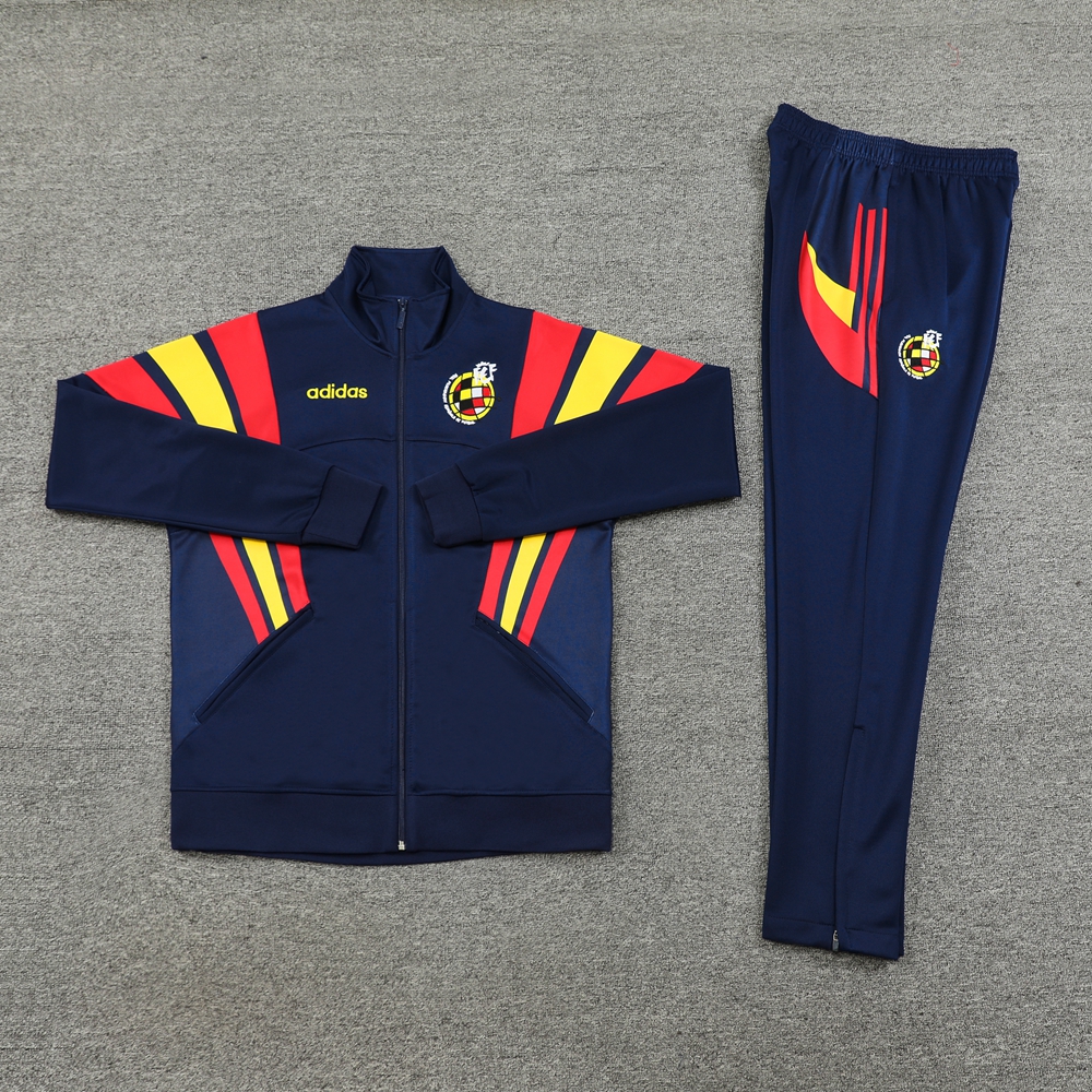 2024 Spain Dark Blue Jacket Tracksuit/ 24-25 西班牙蓝色夹克训练服