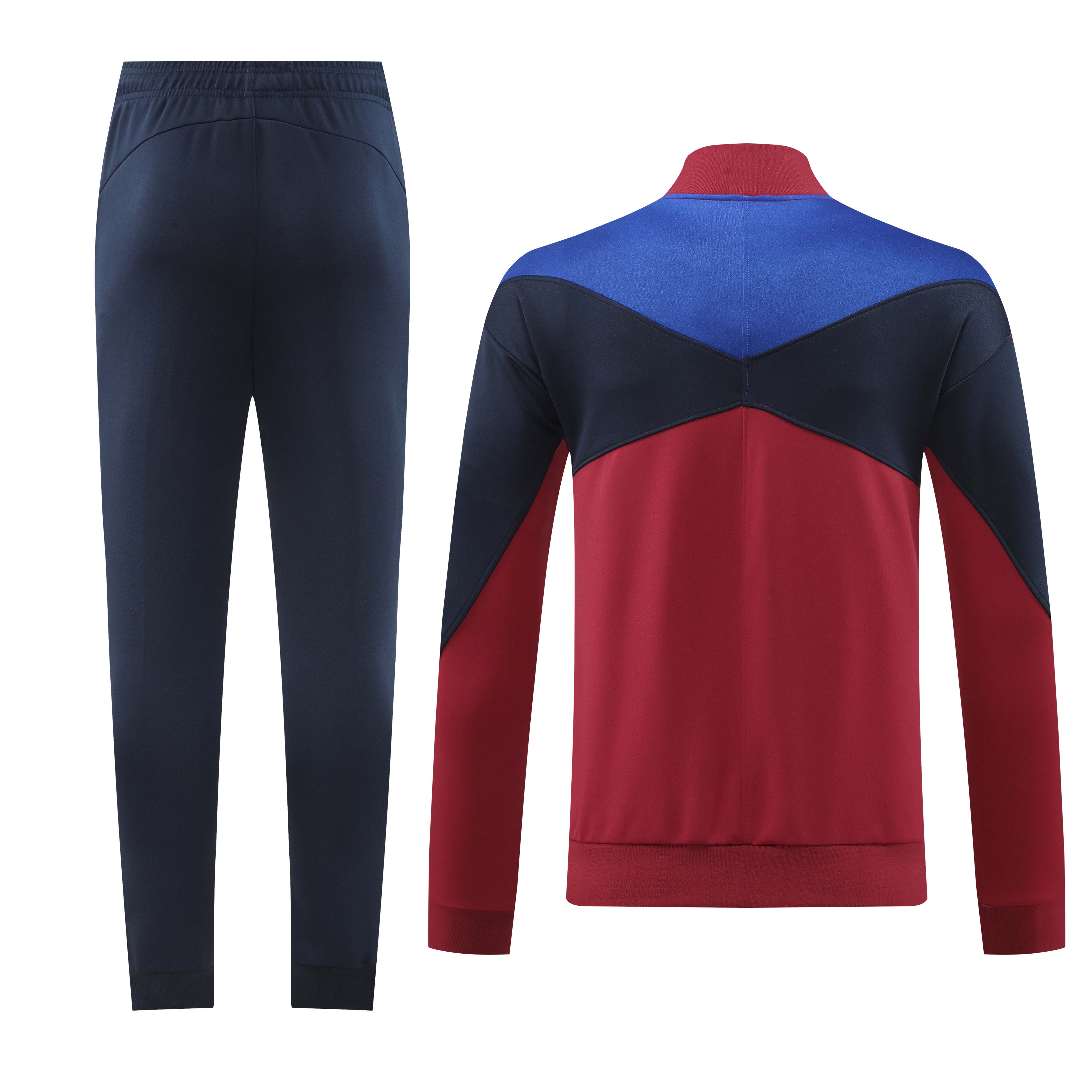 24-25 Barcelona Red and Dark Blue Jacket Tracksuit/ 24-25巴萨红色深蓝袖子夹克训练服