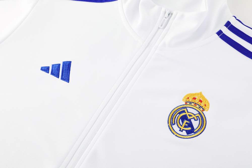 24-25 Real Madrid White Jacket Tracksuit/ 24-25 皇马白色夹克训练服