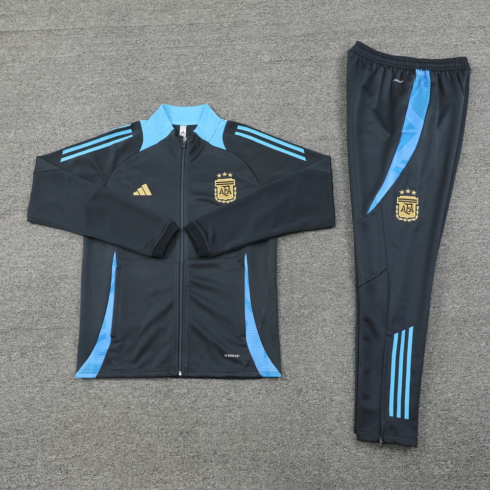 2024 Argentina Gray Jacket Tracksuit/ 2024阿根廷灰色夹克训练服
