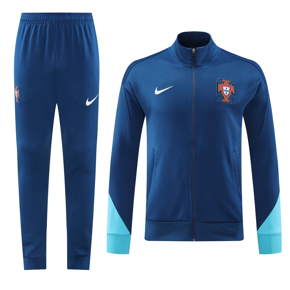2024 Portugal Blue Jacket Tracksuit/ 2024葡萄牙蓝色夹克训练服