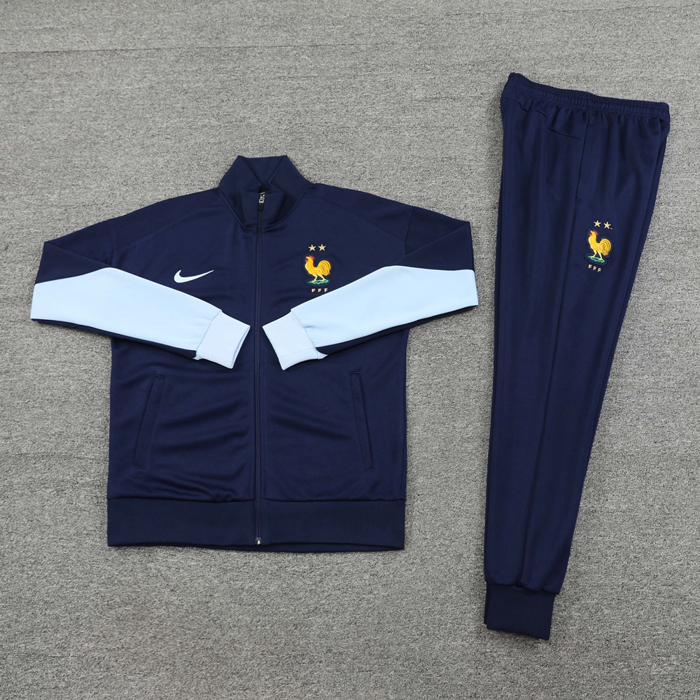 2024 France Blue Jacket Tracksuit/2024法国夹克训练服