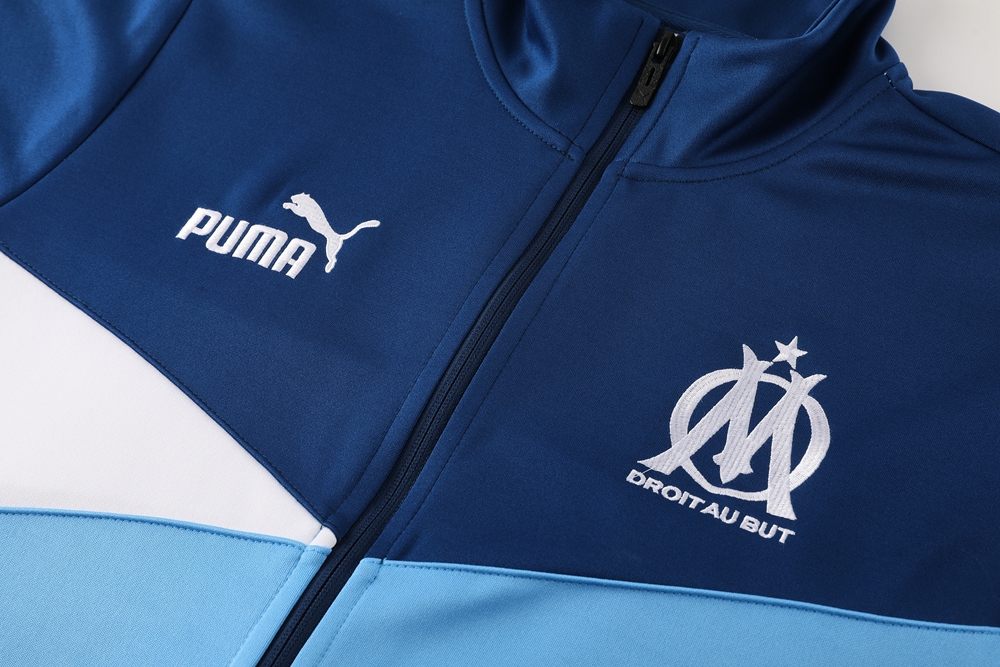24-25 Olympique Marseille Blue Jacket Tracksuit/ 24-25马赛夹克训练服