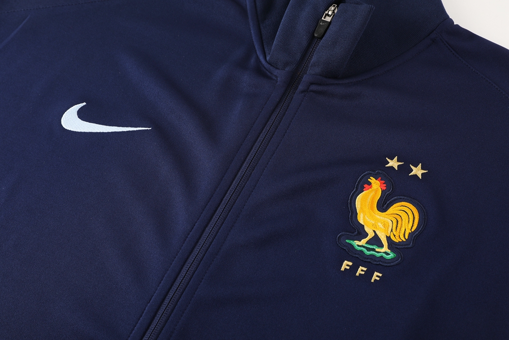 2024 France Blue Jacket Tracksuit/2024法国夹克训练服