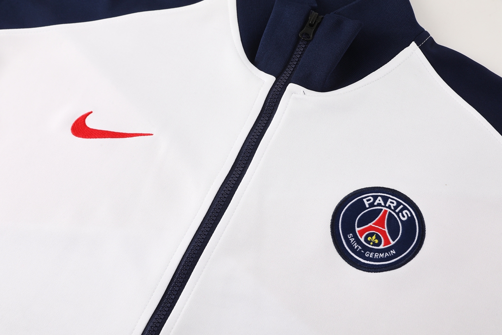 24-25 PSG White Jacket Tracksuit/ 24-25巴黎白色夹克训练服