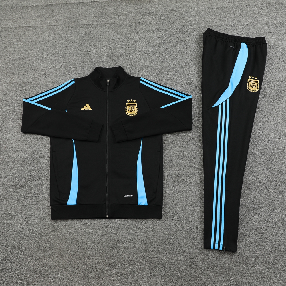 2024 Argentina Black Jacket Tracksuit/ 2024阿根廷黑色夹克训练服