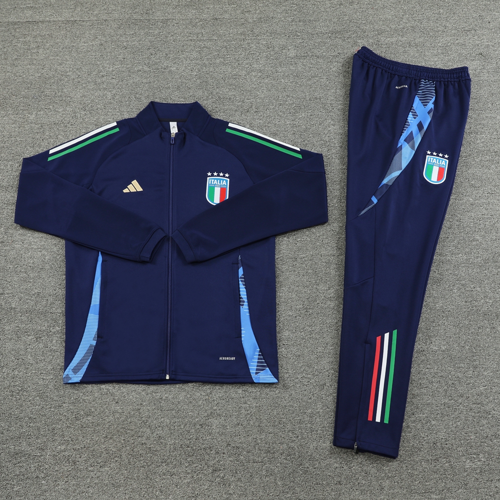 2024 Italy Blue Jacket Tracksuit/ 2024意大利蓝色夹克训练服