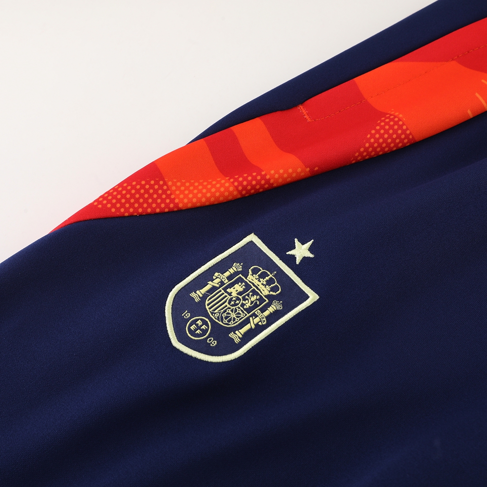 2024 Spain Blue Jacket Tracksuit/ 2024西班牙蓝色夹克训练服