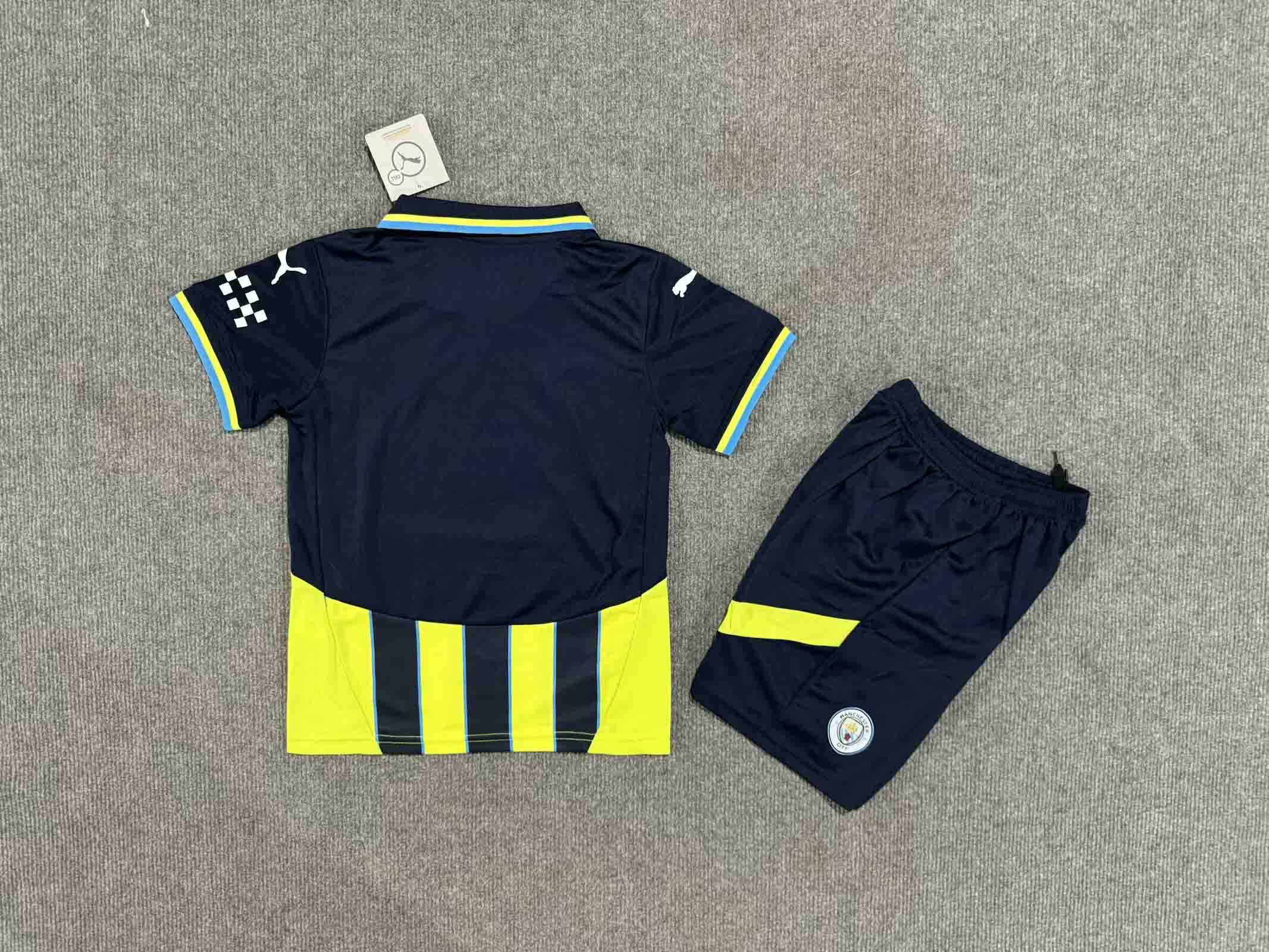 24-25 Manchester City Away Kid Kit/24-25曼城客场童装