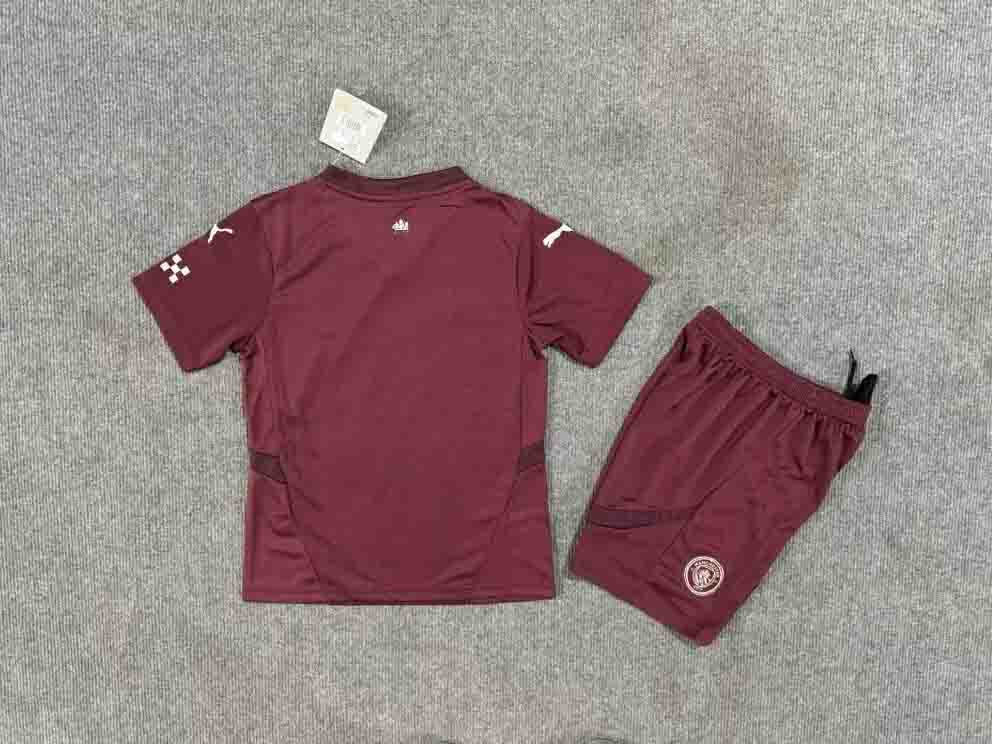 24-25 Manchester City Third Kid Kit/24-25曼城第二客场童装