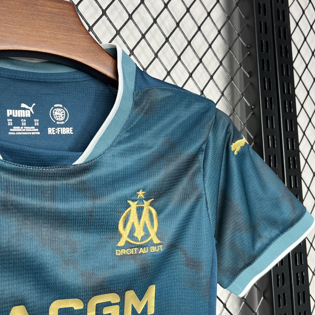 24-25 Olympique Marseille Away Kids Kit/24-25马赛客场童装