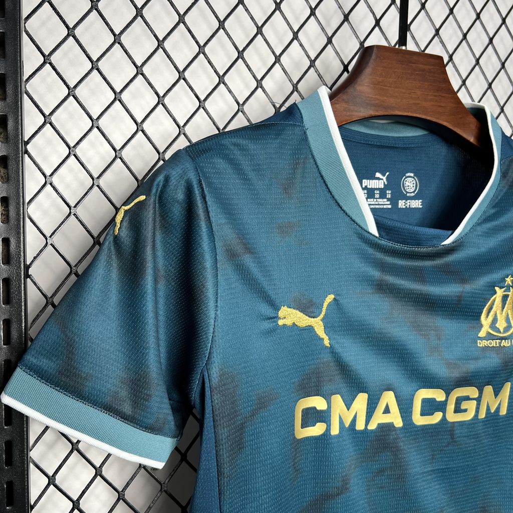24-25 Olympique Marseille Away Kids Kit/24-25马赛客场童装