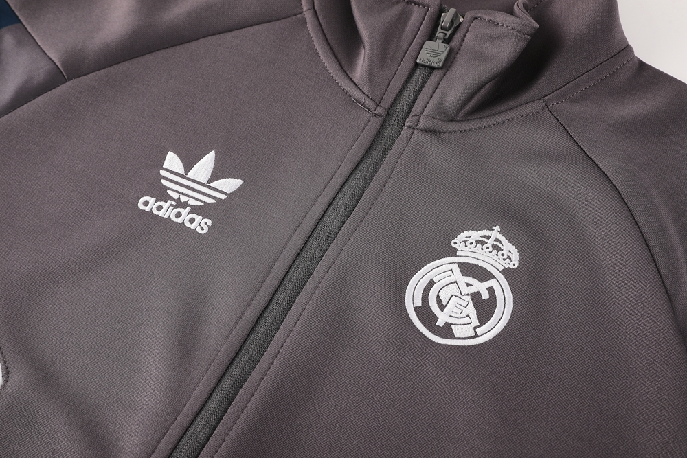 24-25 Real Madrid Grey Jacket Tracksuit/ 24-25皇马夹克训练服