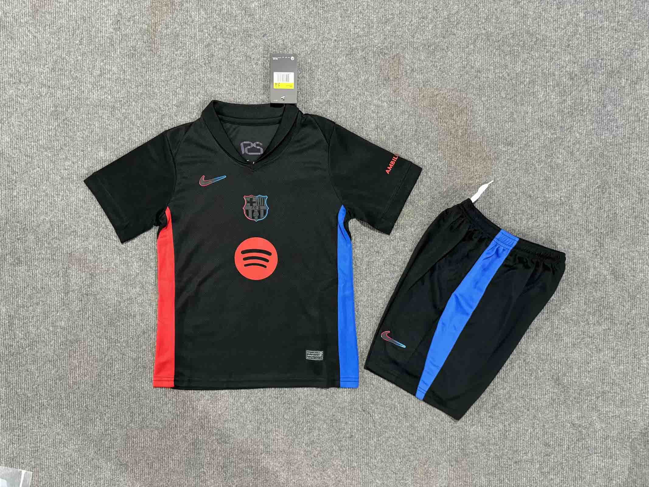 24-25 Barcelona Away Kid Kit/24-25 巴萨客场童装