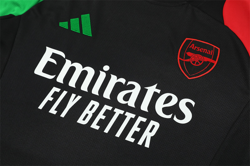 24-25 Arsenal Black Short Sleeve Training Suit/ 24-25阿森纳短袖训练服