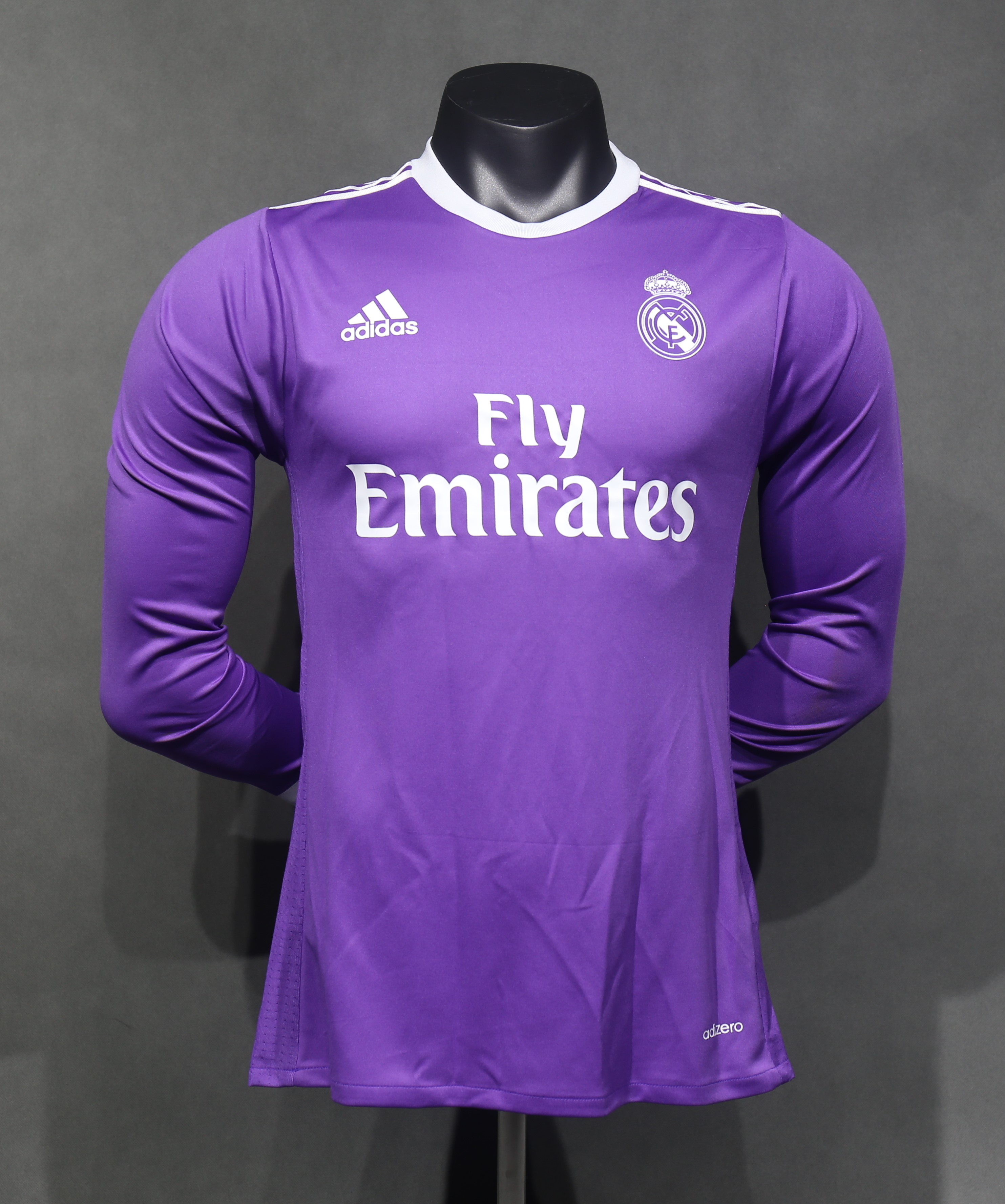 16-17 Real Madrid Away Retro Player Long Sleeve Jersey/16-17皇马客场球员版长袖