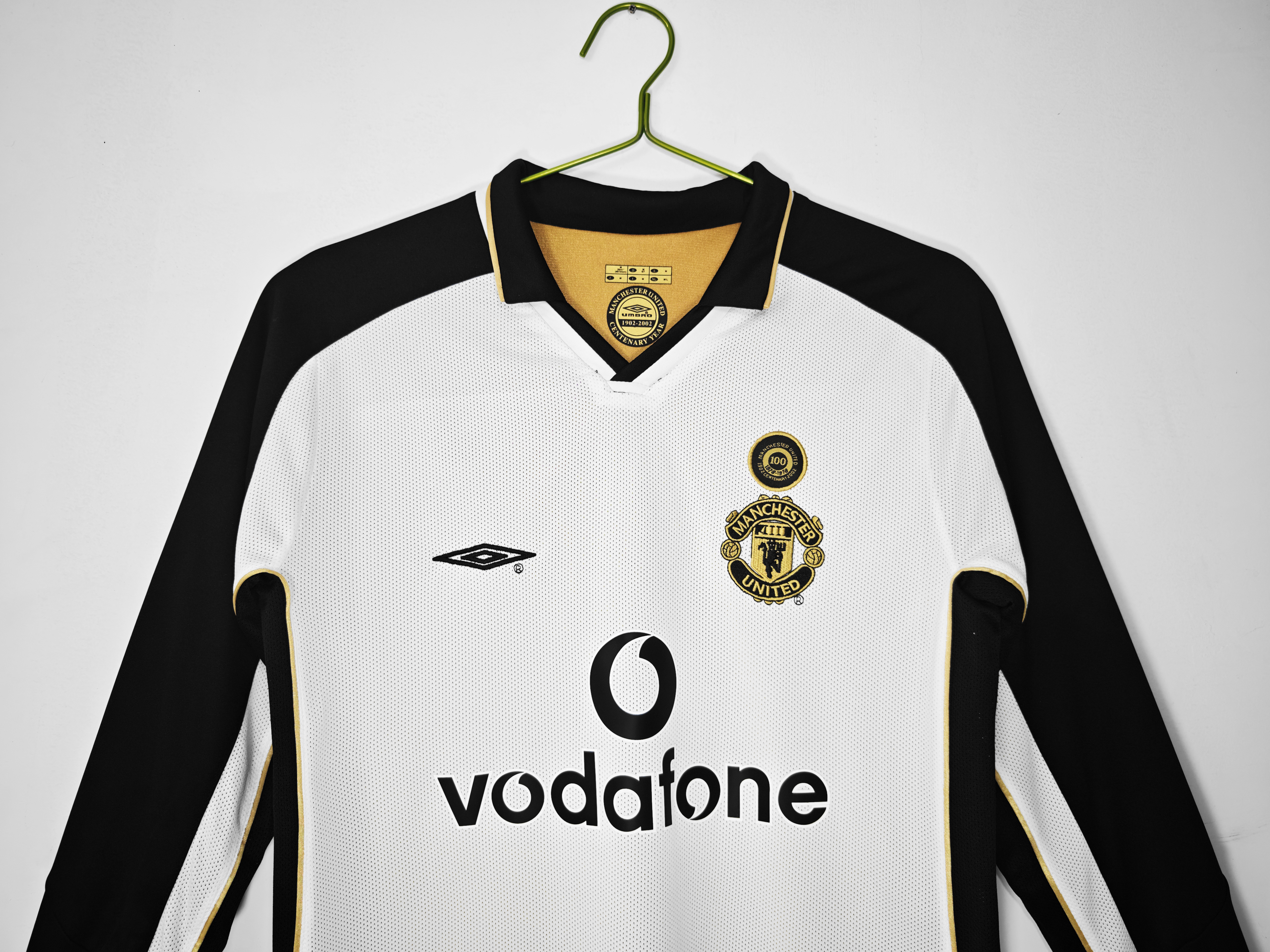 01-02 Manchester United Reversible Centenary Edition Jersey/01-02 曼联百周年双面长袖复古