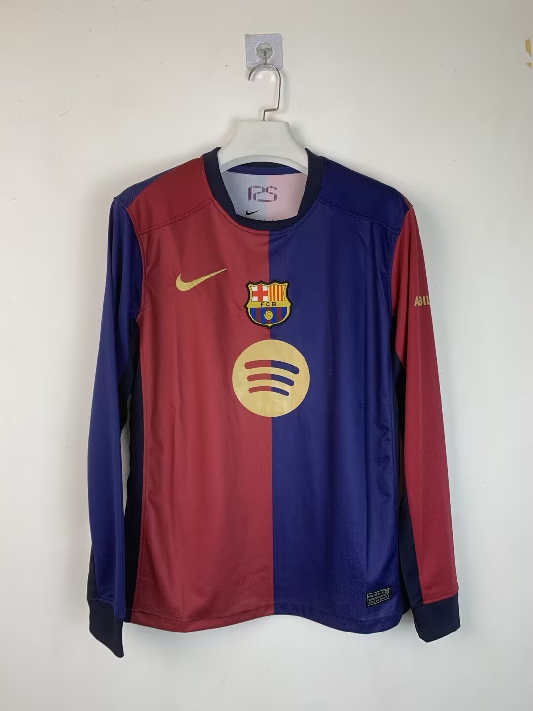 24-25 Barcelona Home Fans Version Long sleeve Jersey/ 24-25巴萨主场长袖(大广告)