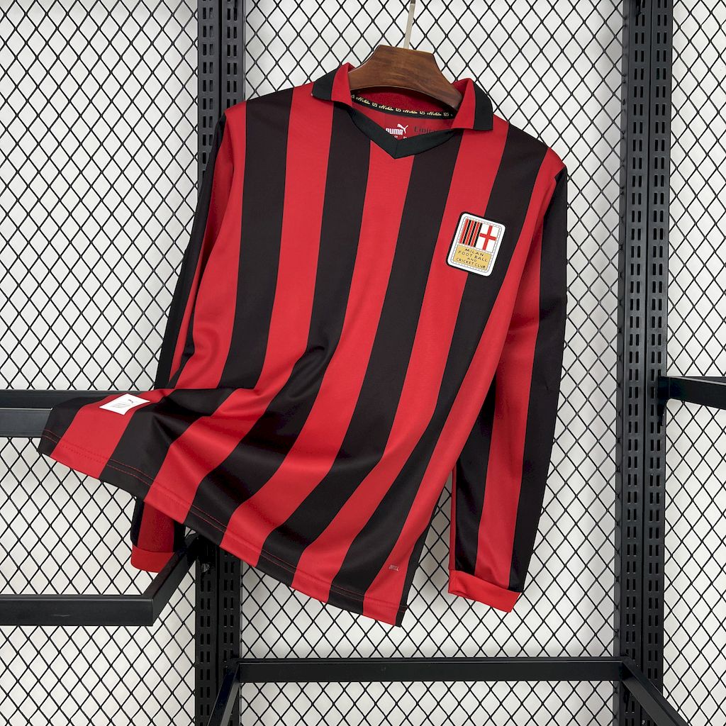 24-25 AC Milan 125th Anniversary Long Sleeve Fans Jersey/24-25 AC米兰125周年球迷版长袖