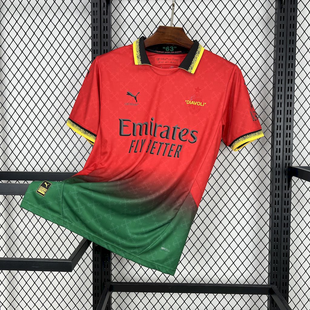 24-25 AC Milan Off White Speical Fans Jersey/24-25 AC米兰off white 联名球迷