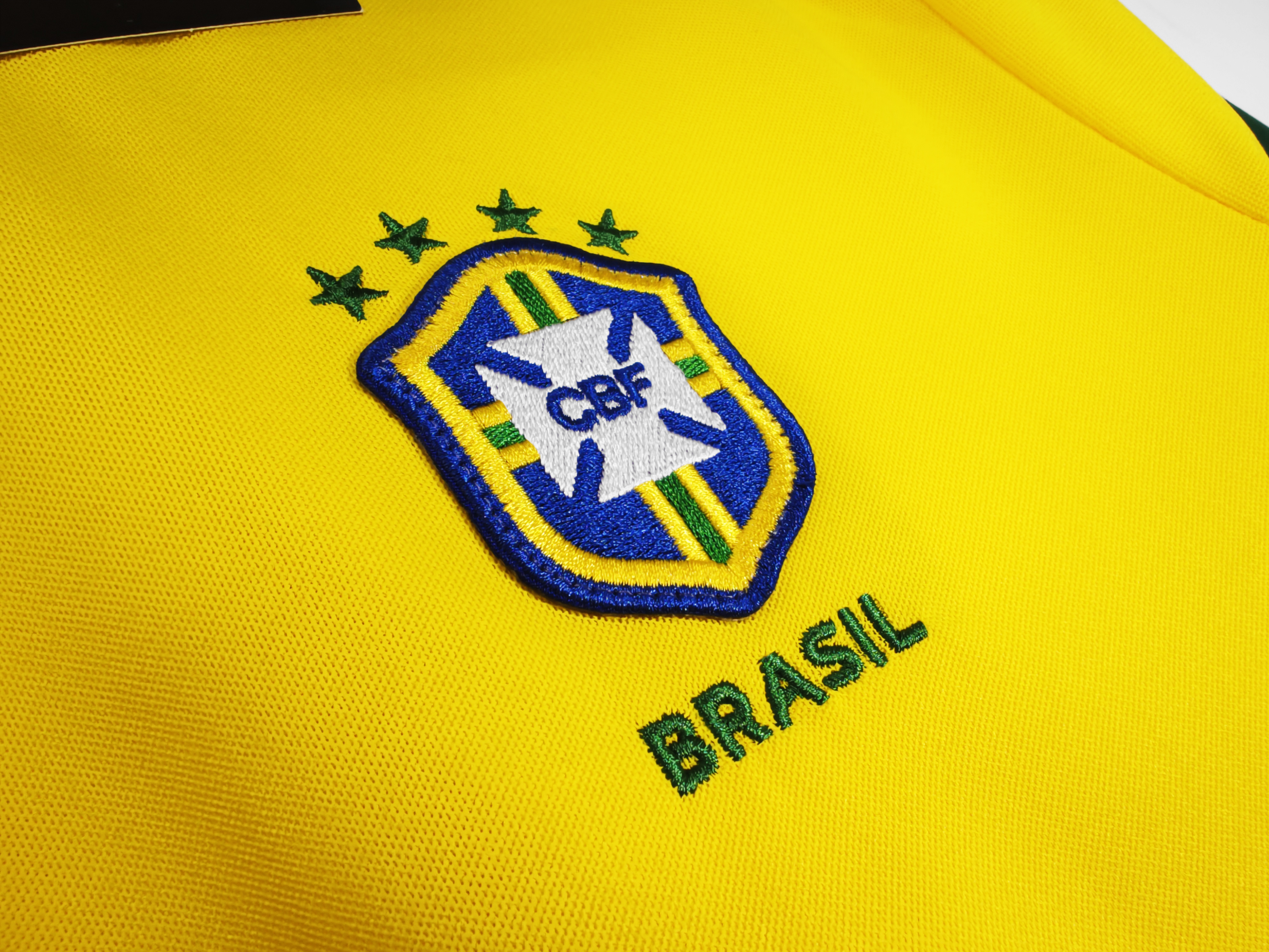 1998 Brazil Home Retro Long Sleeve Jersey/1998巴西主场长袖
