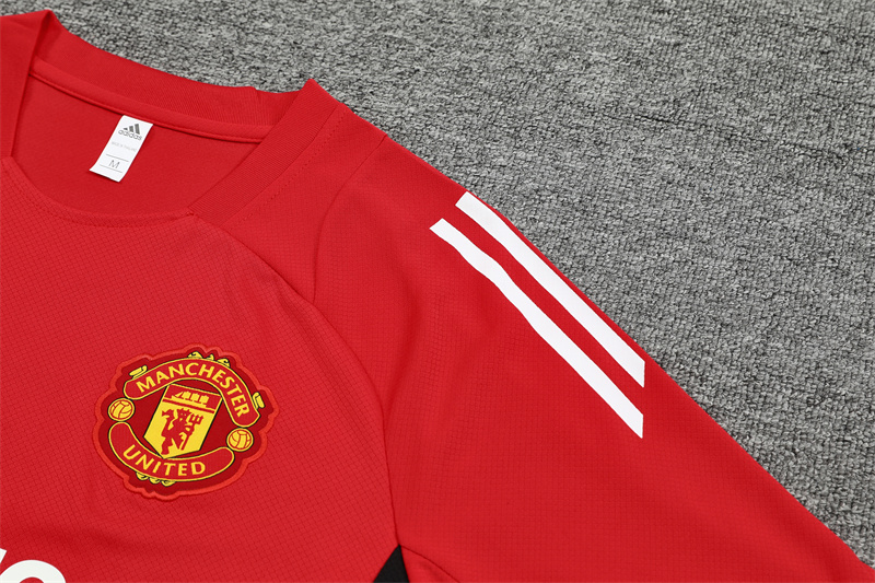 24-25 Manchester United Red Short Sleeve Training Suit/ 24-25 曼联红色短袖训练服