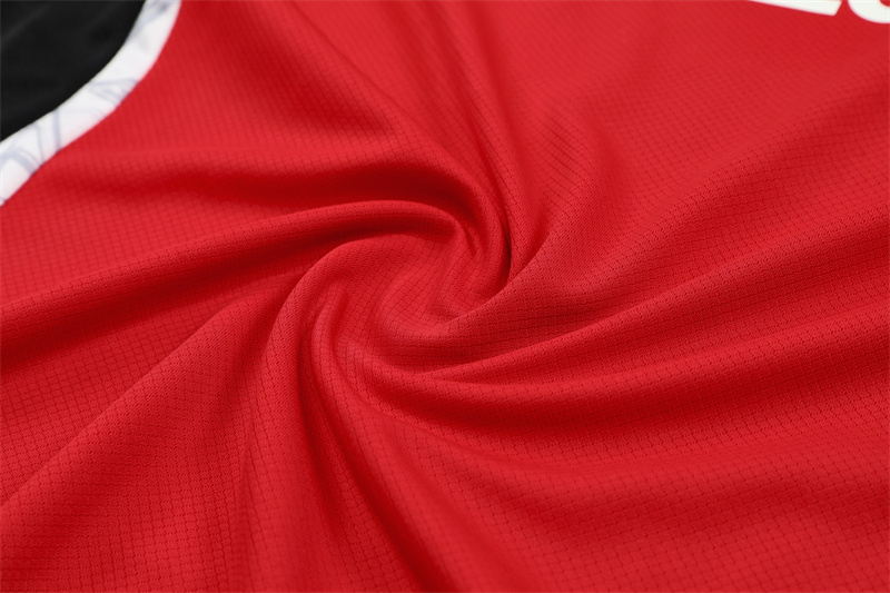 24-25 Manchester United Red Short Sleeve Training Suit/ 24-25 曼联红色短袖训练服