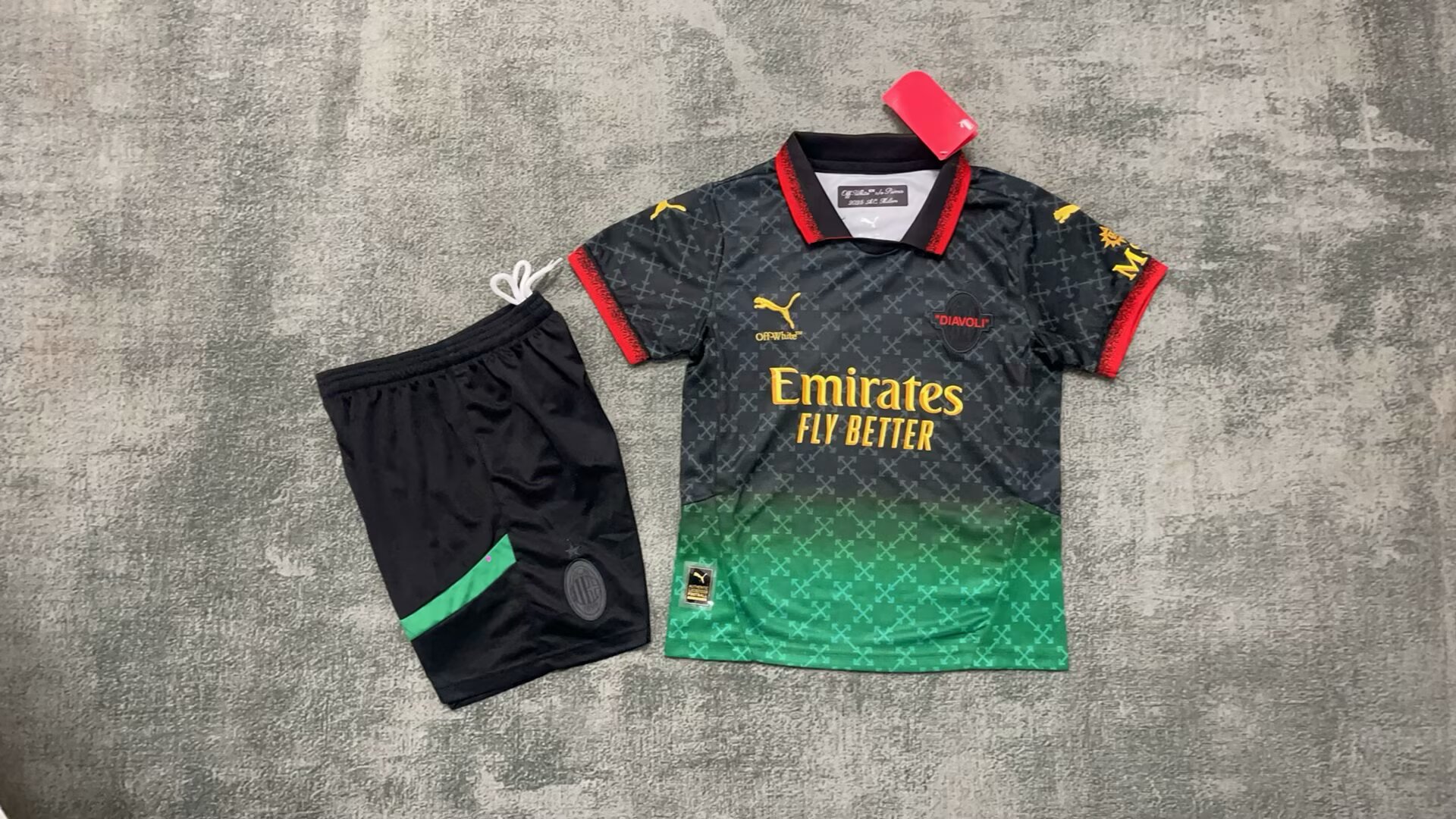 24-25 AC Milan Off White Kids Kit/24-25 AC米兰Off White童装