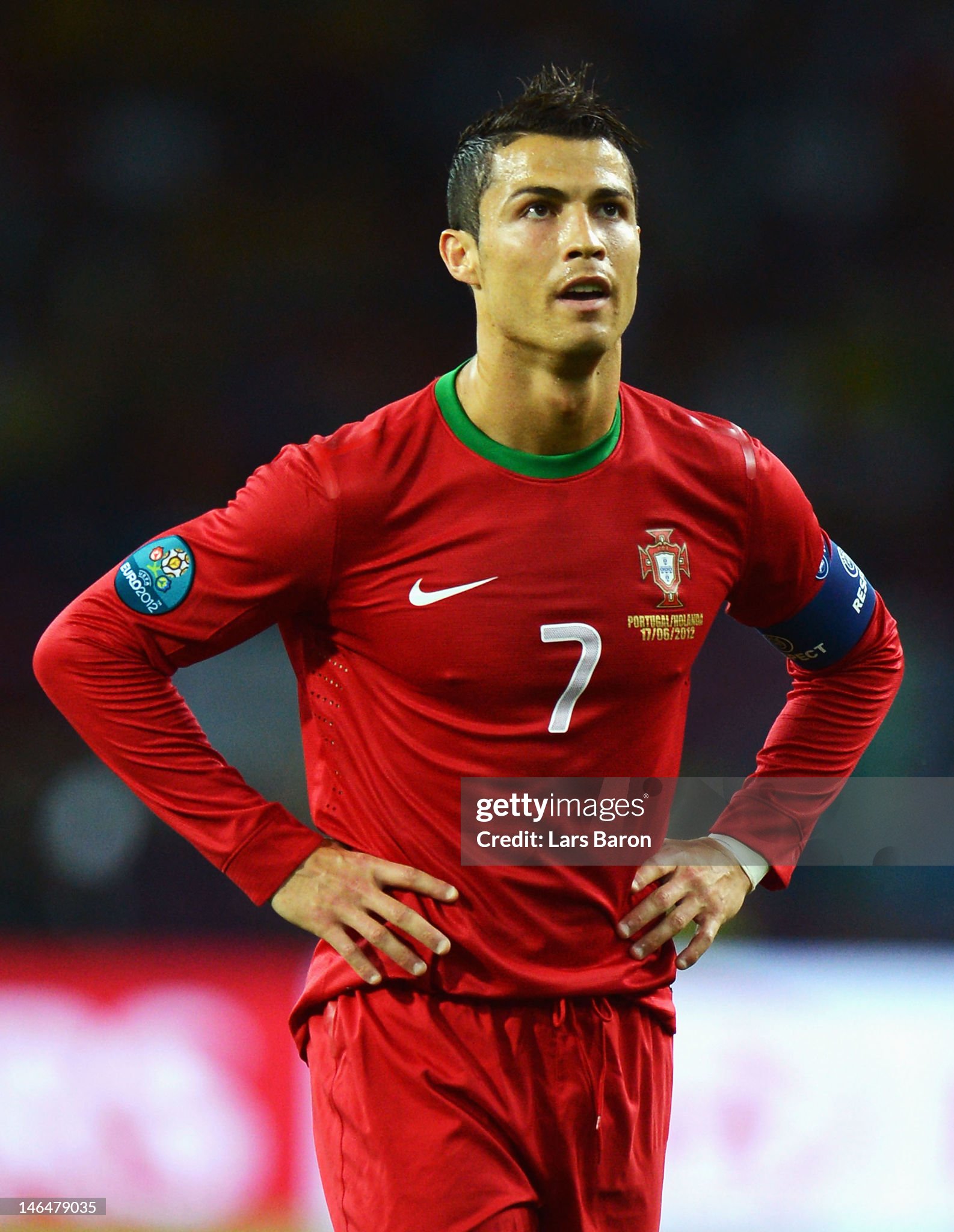 2012 Portugal Home Long Sleeve Player Retro Jersey/2012葡萄牙主场长袖球员