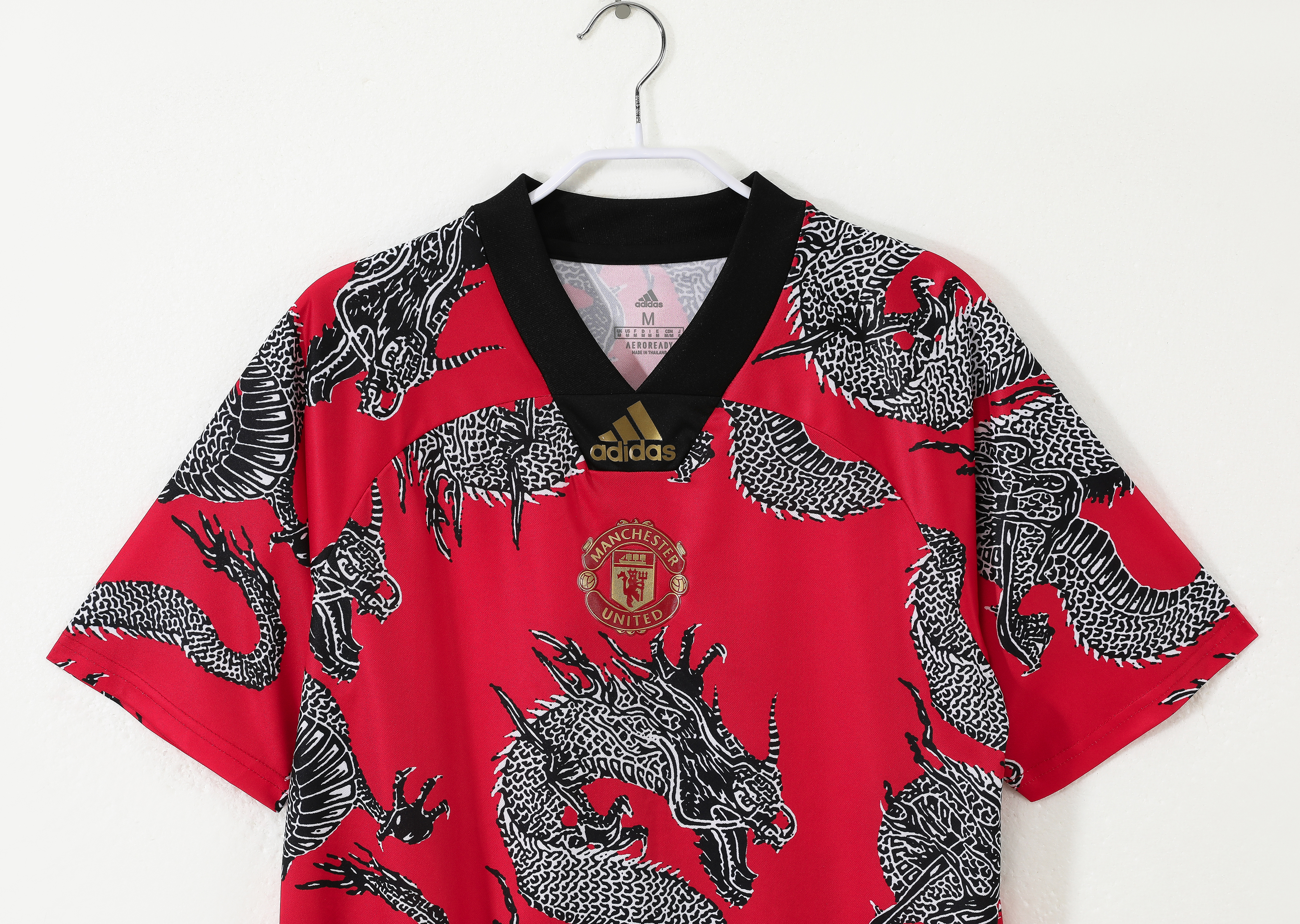 19-20 Manchester United New Year Chinese Loong Special Edition Retro Jersey/19-20赛季曼联新春中国龙特别版