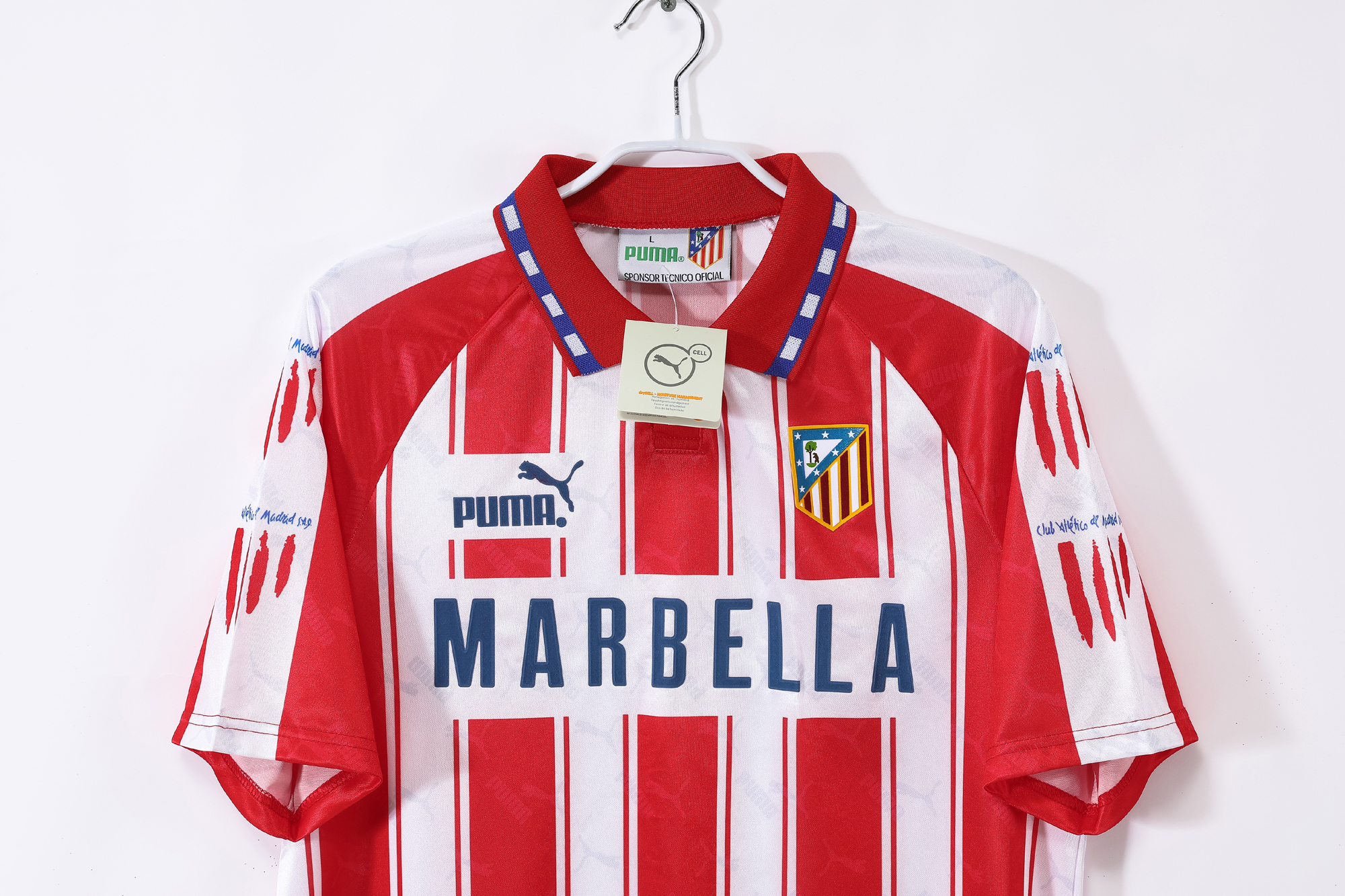 94-95 Atletico Madrid Home Retro Jersey/94-95马竞主场