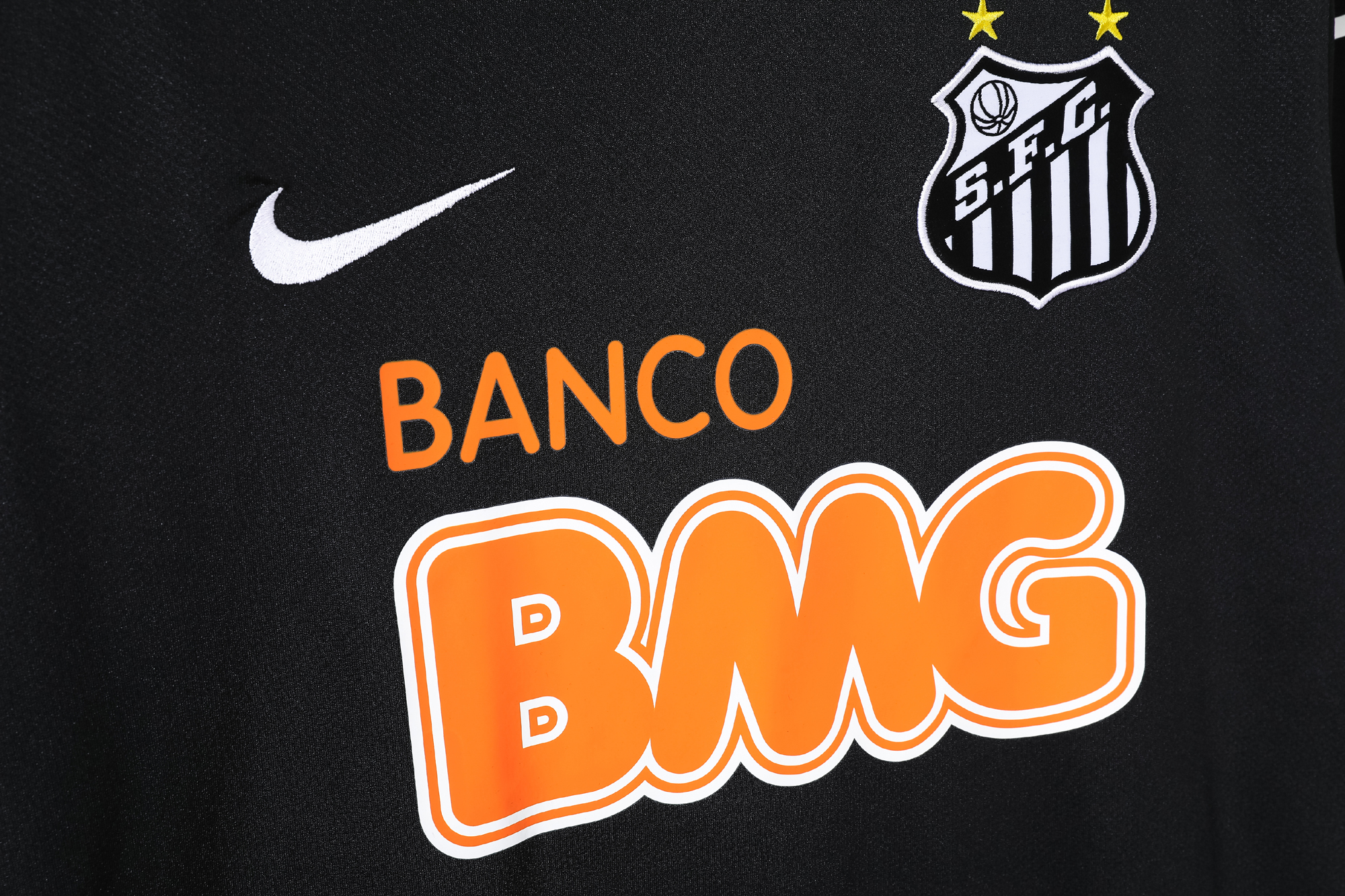 12-13 Santos Black Retro Jersey with shoulder patches/12-13桑托斯黑色复古,有肩章