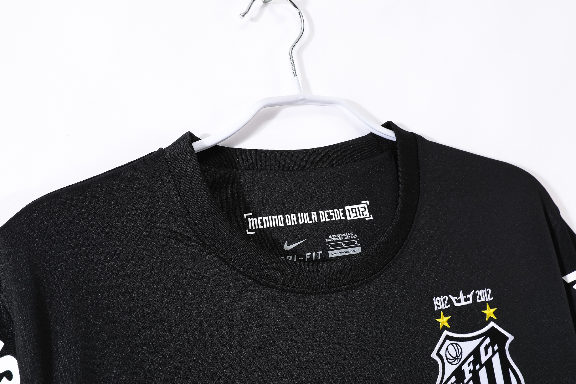 12-13 Santos Black Retro Jersey without shoulder patches/12-13桑托斯黑色复古,无肩章款式