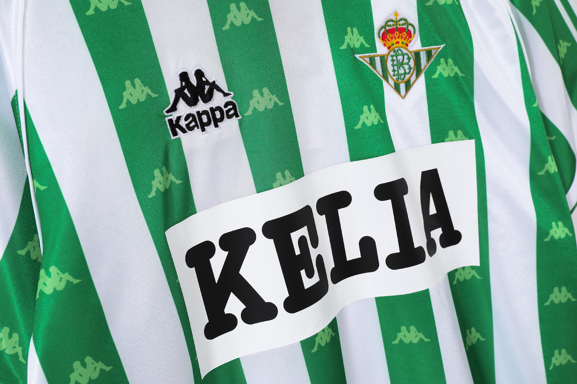 95-97 Real Betis Home Retro Jersey with Chest advertisement/95-97贝蒂斯主场(带胸前广告)
