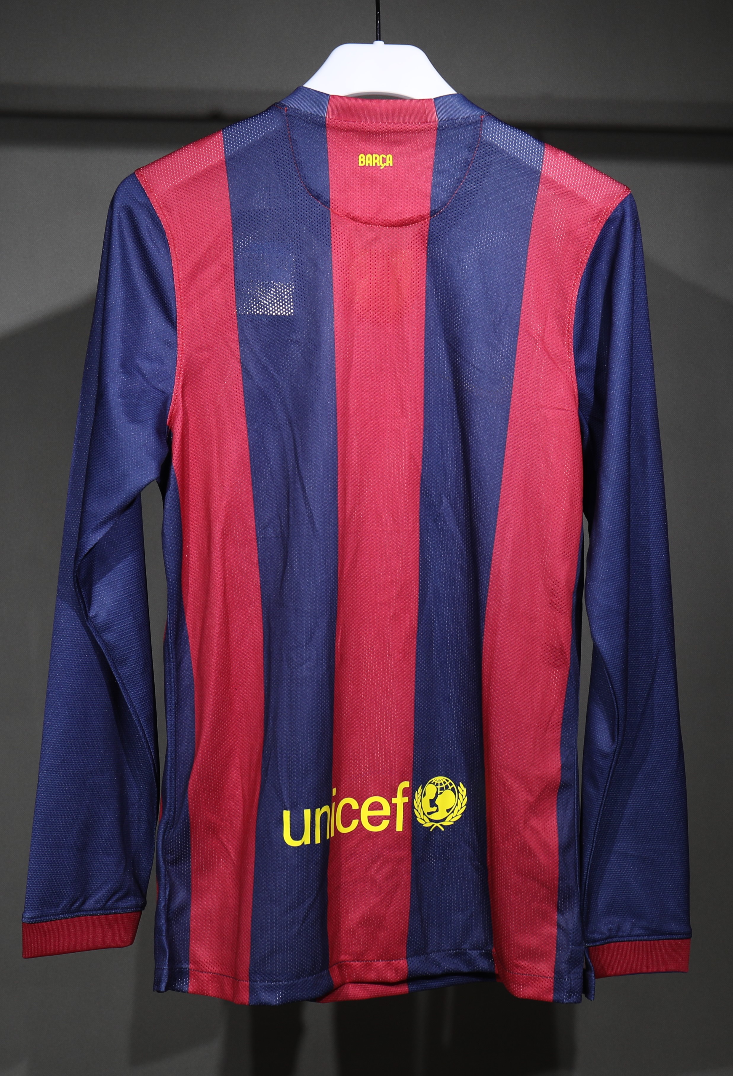 14-15 Barcelona Home Player Long Sleeve Retro Jersey/14-15巴萨主场球员长袖