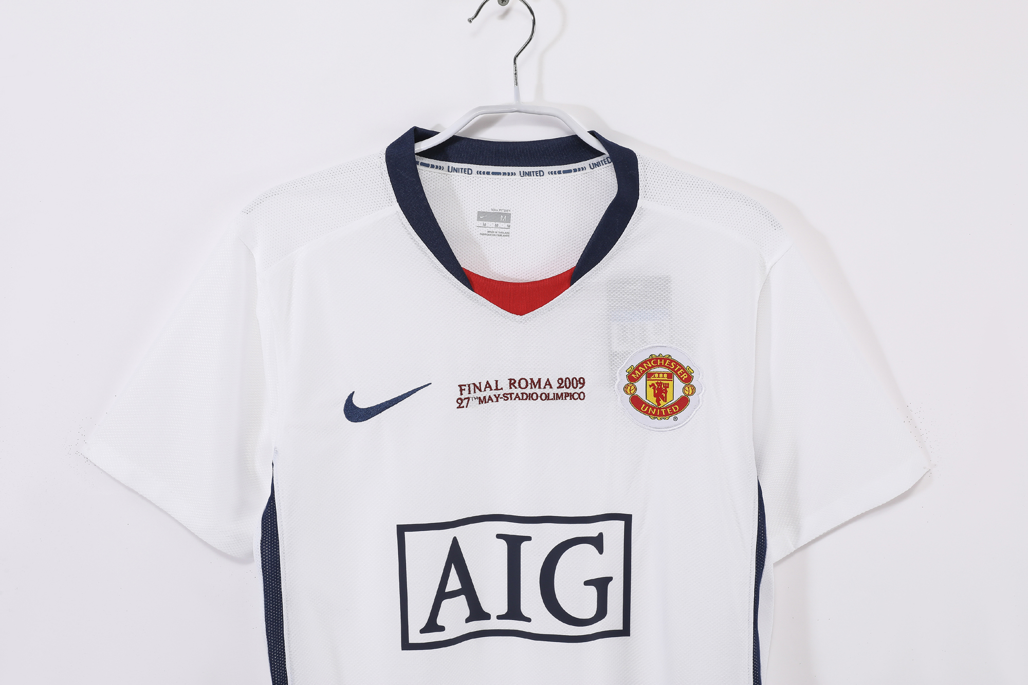 08-09 Manchester United Champions League away white fans jersey/08-09 曼联客场球迷,欧冠版