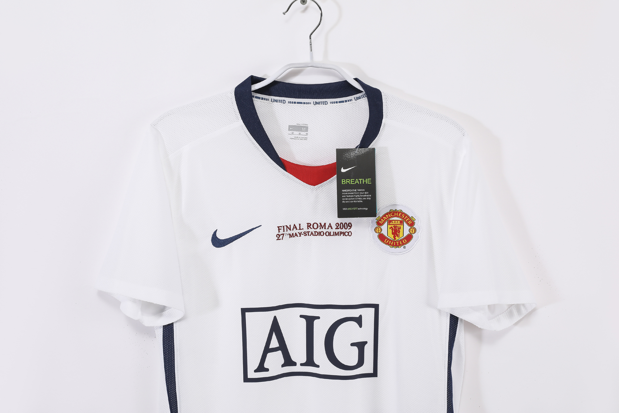 08-09 Manchester United Champions League away white fans jersey/08-09 曼联客场球迷,欧冠版