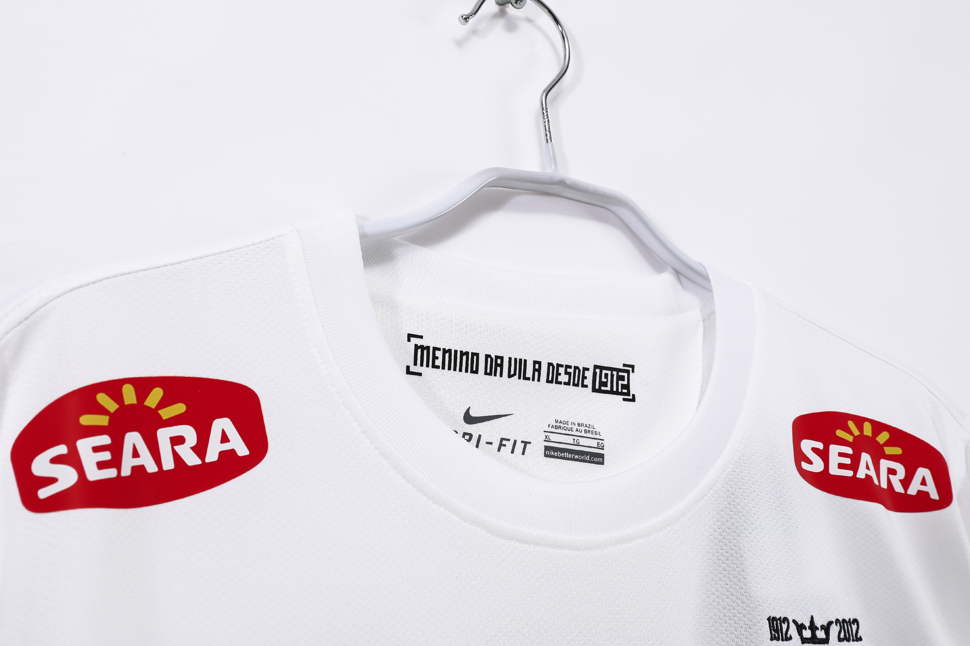 2013 Santos Home Retro Jersey/2013 桑托斯主场(带肩部广告款式)