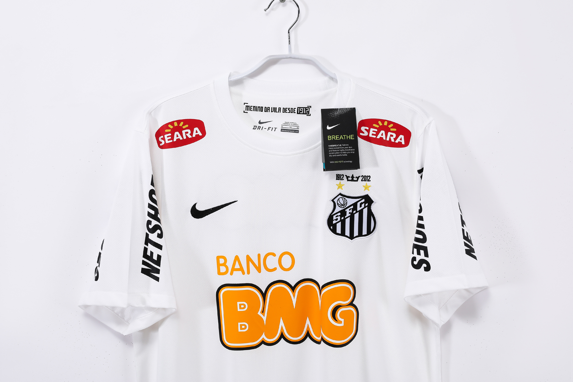 2013 Santos Home Retro Jersey/2013 桑托斯主场(带肩部广告款式)