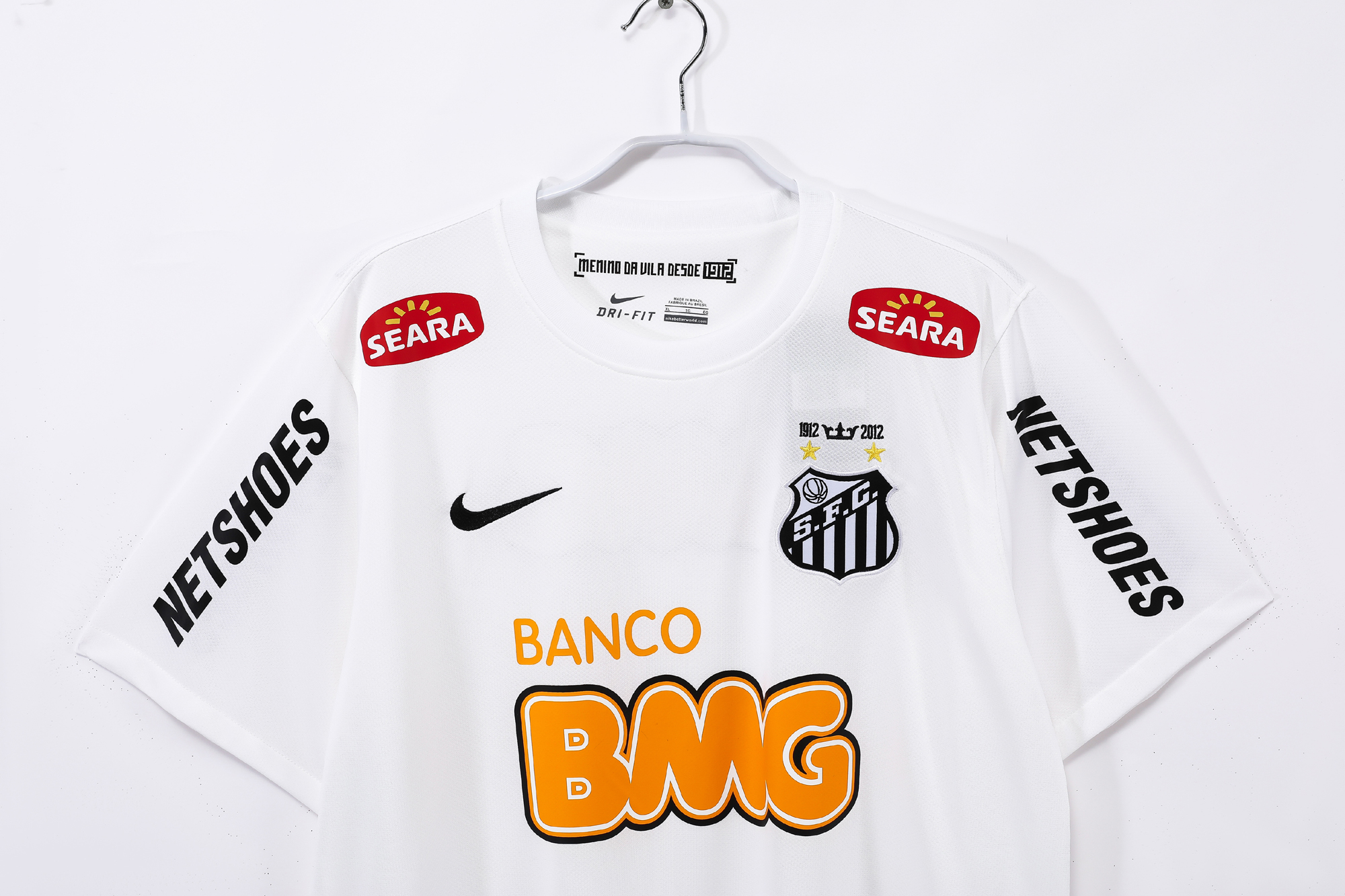 2013 Santos Home Retro Jersey/2013 桑托斯主场(带肩部广告款式)