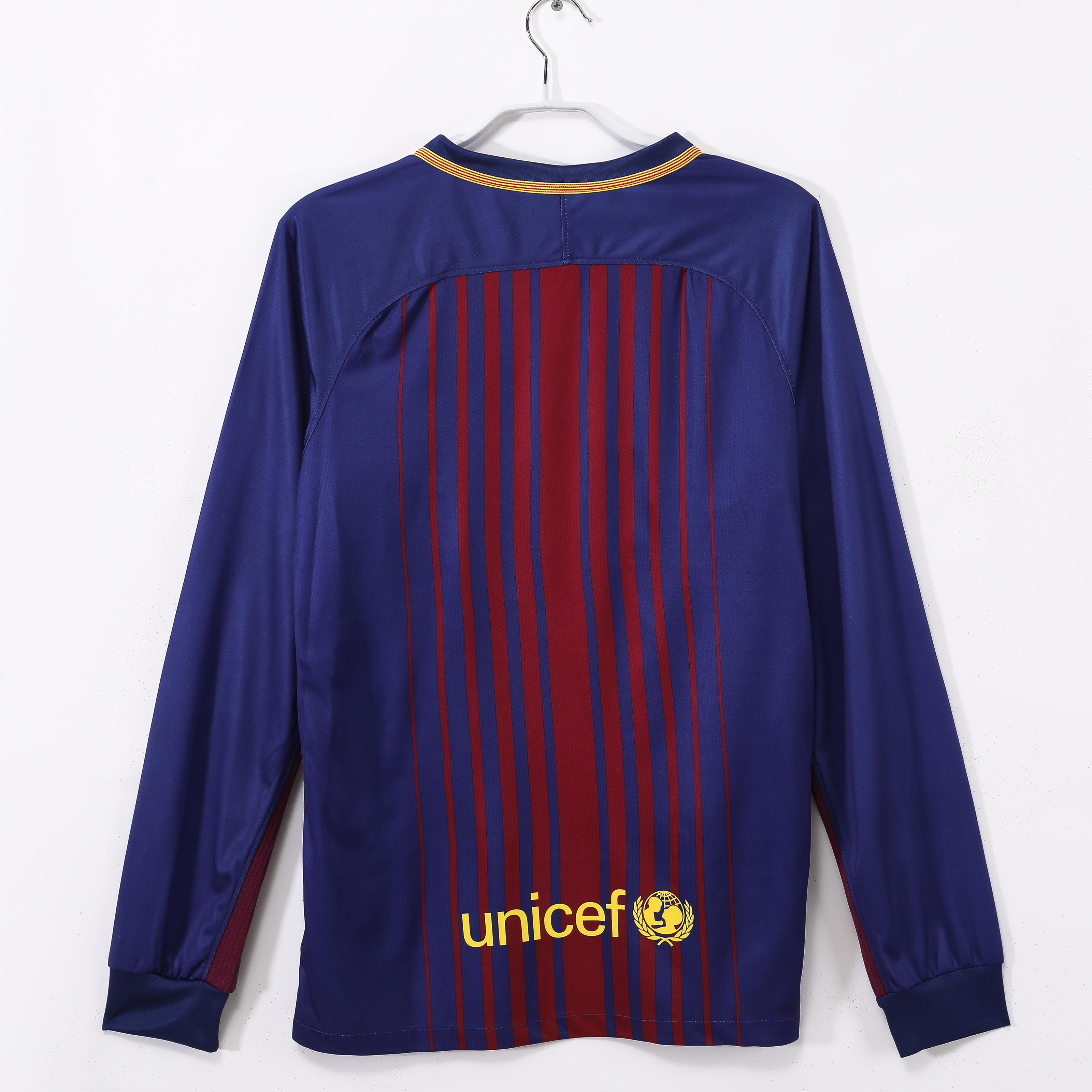 17-18 Barcelona Home Retro Long Sleeve Jersey/17-18巴萨主场长袖