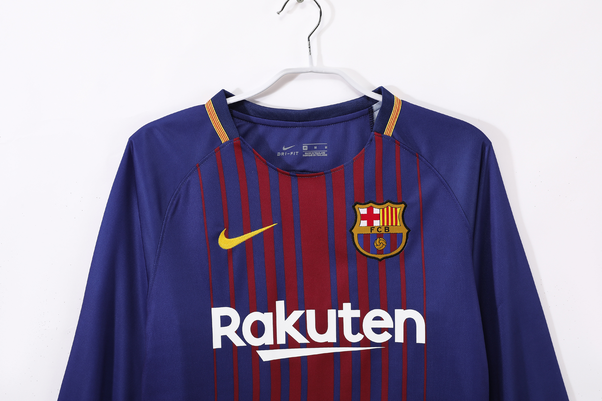 17-18 Barcelona Home Retro Long Sleeve Jersey/17-18巴萨主场长袖