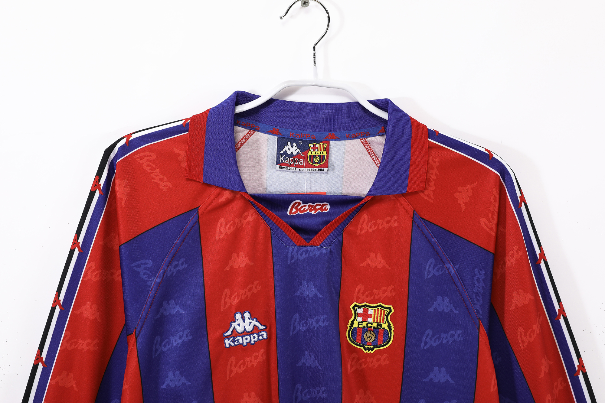 95-97 Barcelona Home Retro Long Sleeve Jersey/95-97巴萨主场长袖