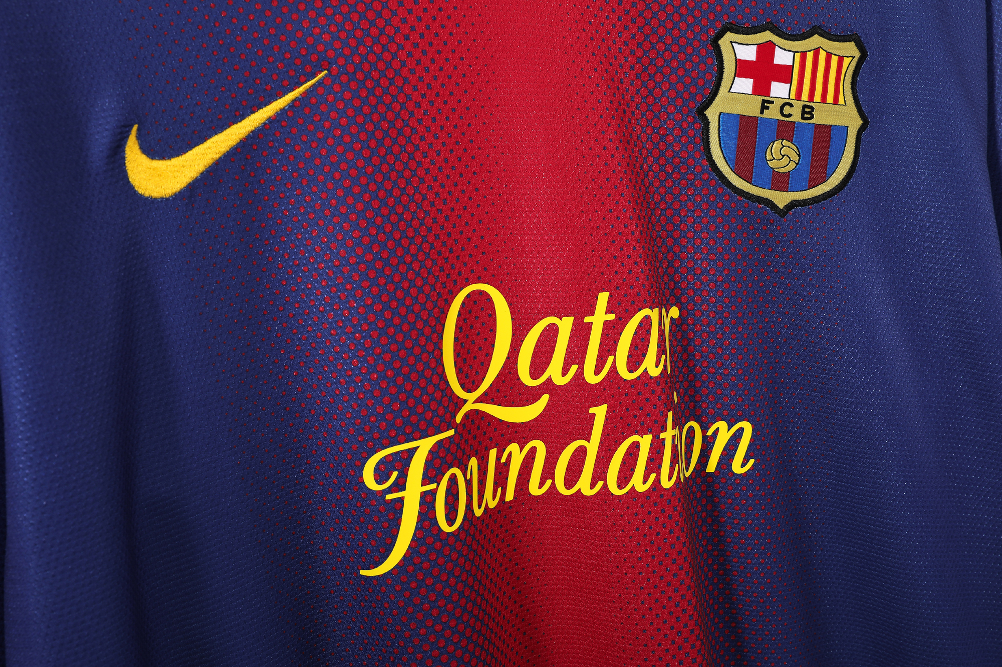12-13 Barcelona Home Long Sleeve Retro Jersey/12-13巴萨主场长袖