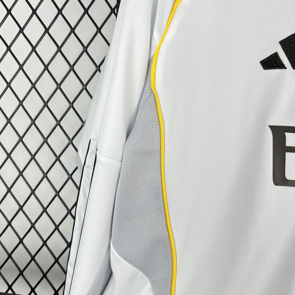 25-26 Real Madrid Home Long Sleeve Fans Jersey/25-26皇马主场长袖,球迷版