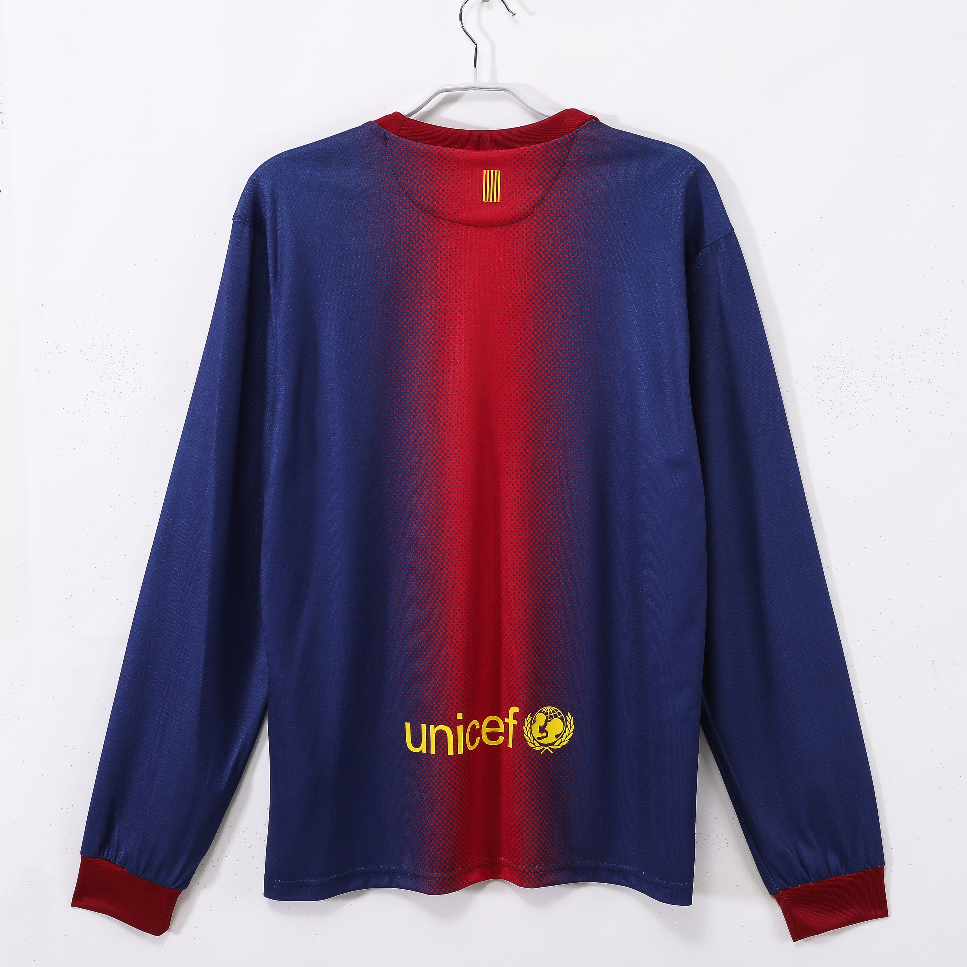 12-13 Barcelona Home Long Sleeve Retro Jersey/12-13巴萨主场长袖